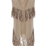 ZOOT_sk_Béžová vesta so strapcami Vero Moda Rana Fringes