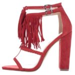 Cervene semisove sandalky na pod pätku Miss Selfridge 86,95e