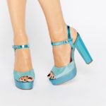 Terry de Havilland Coco Blue Glitter P latform Heeled Sandals €183.09 ASOS