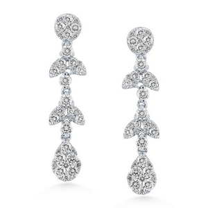Náušnice ALO diamonds, biele 18 kt zlato, 558 diamantov, cena 6 928 eur, ALO diamonds