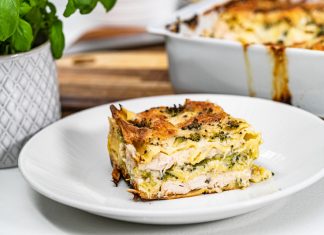 Lasagne s kuracím mäsom a divokou brokolicou