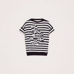 Twinset, Two-tone striped jumper with flower
