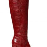 Twinset, Leather boots with crocodile print