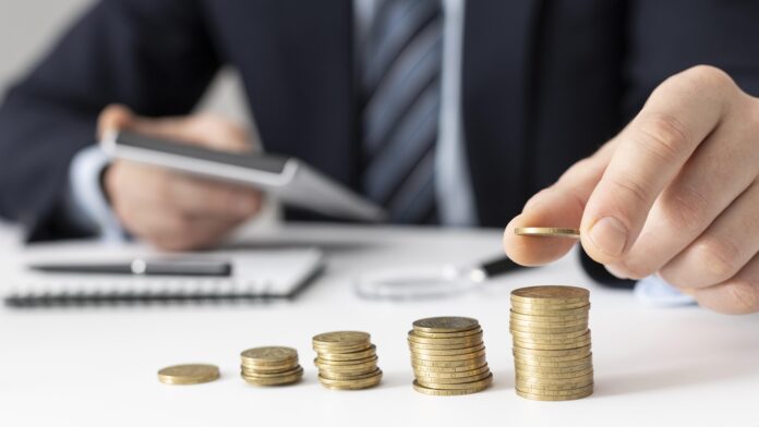 front-view-finance-business-elements-assortment-2